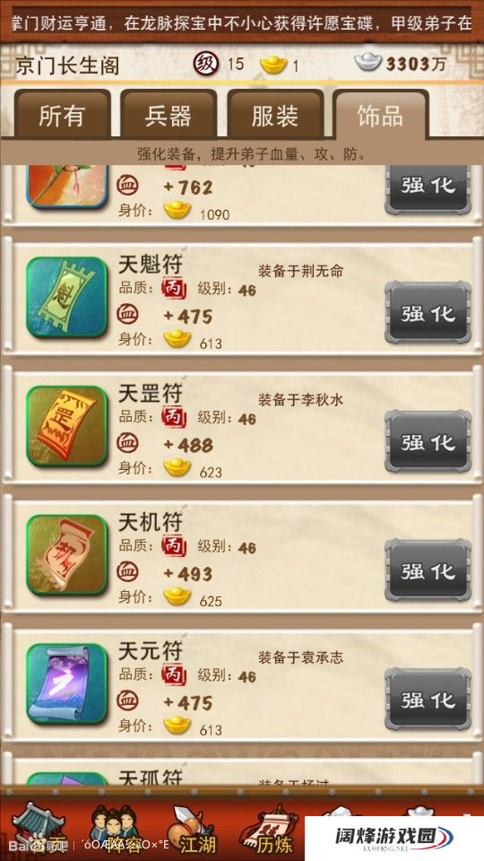 大掌门2装备应该给哪个角色等级使用