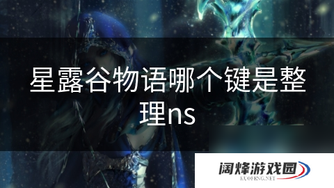 星露谷物语哪个键是整理ns