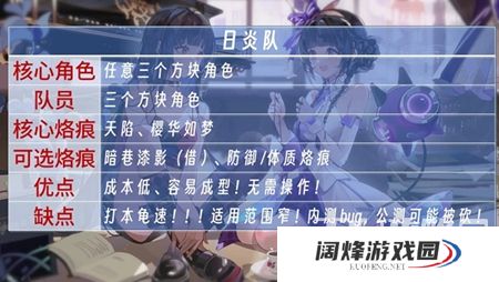 《白荆回廊》日炎队玩法攻略